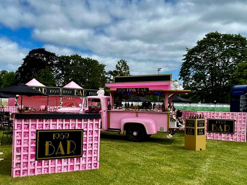 1959 pink bar stand novelty catering
